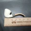 MBSD Meerschaum Deluxe Silver Calabash Block Meerschaum Pipe, Briar-Mortise, New - Image 9