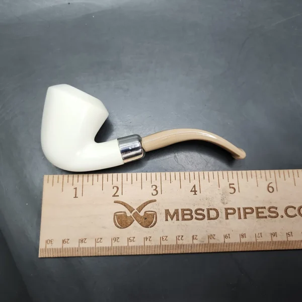 MBSD Meerschaum Deluxe Silver Calabash Block Meerschaum Pipe, Briar-Mortise - Image 9