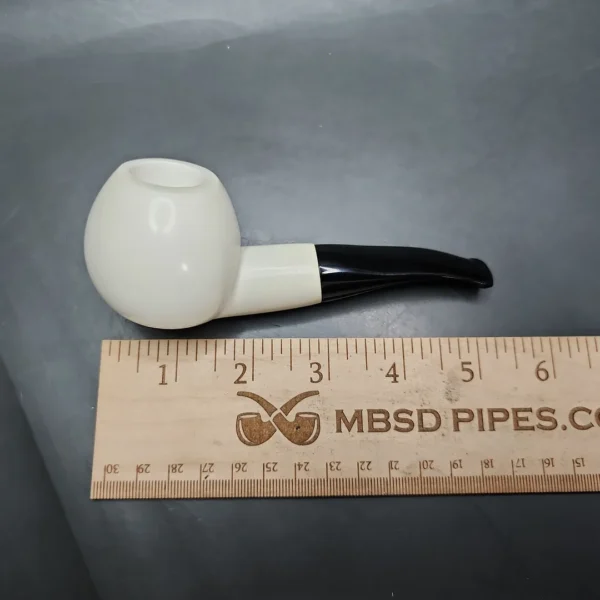 Smooth Author Estate Block Meerschaum Pipe, Fitted Case, Unsmoked - Image 9