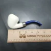 MBSD Meerschaum Deluxe Silver Rhodesian Block Meerschaum Pipe, Briar-Mortise - Image 9