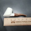 MBSD Meerschaum Deluxe Shape 55 Style Block Meerschaum Pipe, Briar-Mortise - Image 9