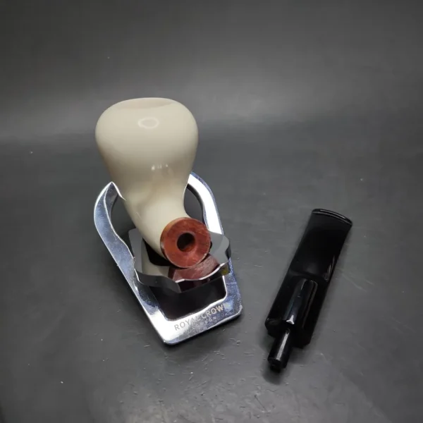 MBSD Meerschaum Deluxe Strawberry Block Meerschaum Pipe, Briar-Mortise - Image 9