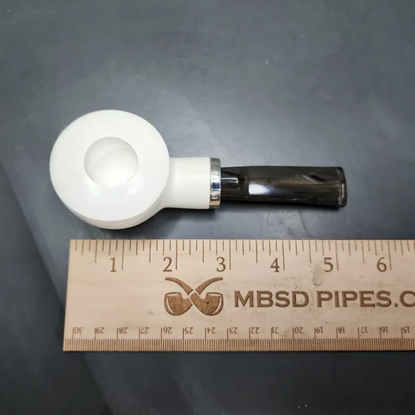 MBSD Meerschaum Silver Reverse Calabash Bullcap Block Meerschaum Pipe - Image 9