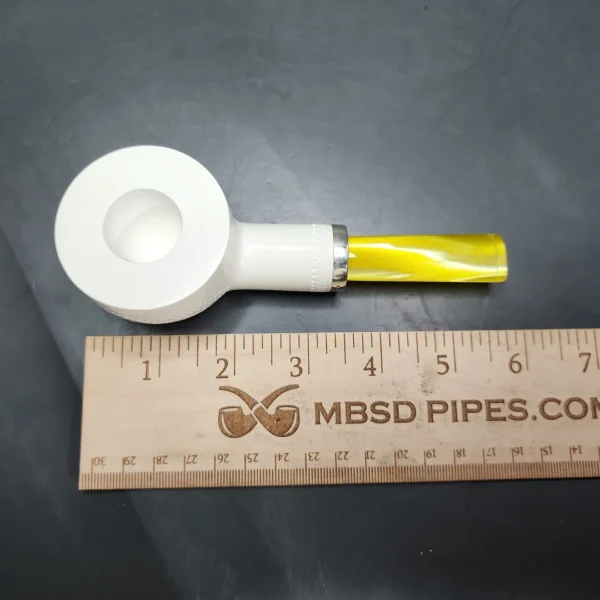 MBSD Meerschaum Silver Reverse Calabash Pot Block Meerschaum Pipe - Image 9