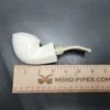 MBSD Meerschaum Silver Reverse Calabash Stubby Bulldog Block Meerschaum Pipe - Image 9