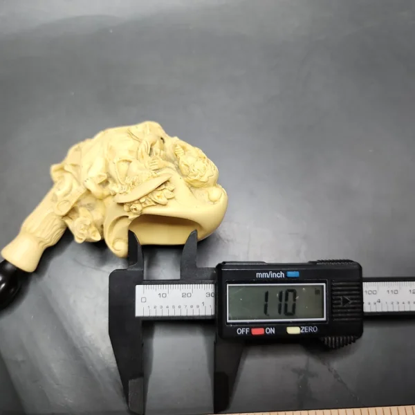 Extra Large Figural Block Meerschaum Pipe, Unsmoked - Image 10