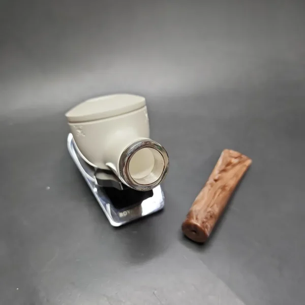MBSD Meerschaum Silver Reverse Calabash Bullcap Block Meerschaum Pipe - Image 10