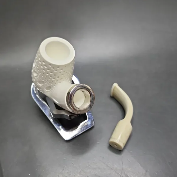 MBSD Meerschaum Silver Reverse Calabash Oom Paul Block Meerschaum Pipe - Image 10