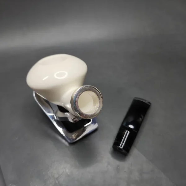 MBSD Meerschaum Silver Reverse Calabash Danish Dublin Block Meerschaum Pipe - Image 10