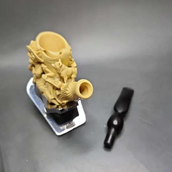 Extra Large Figural Block Meerschaum Pipe, Unsmoked - Image 11