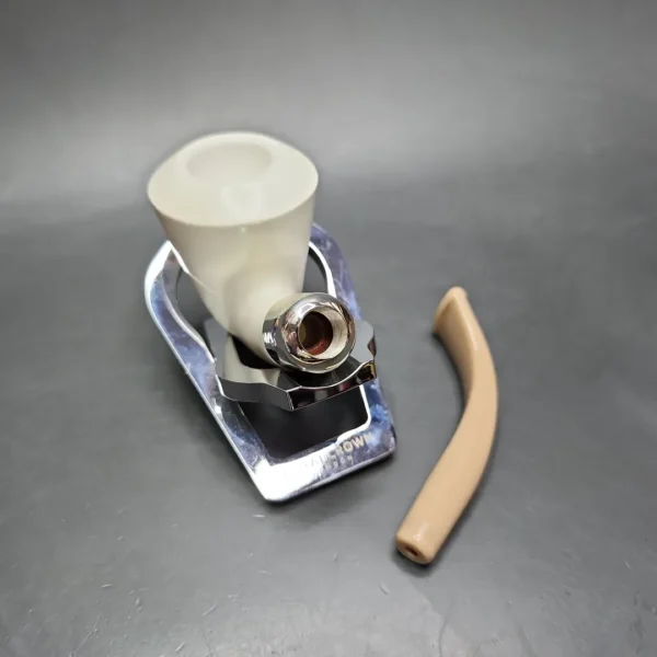 MBSD Meerschaum Deluxe Silver Calabash Block Meerschaum Pipe, Briar-Mortise - Image 11