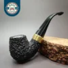 Barling Bent Billiard African Block Meerschaum Pipe, Unsmoked