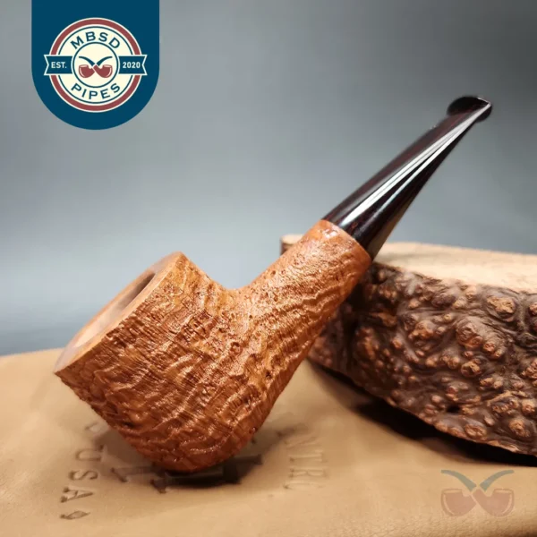 Nathan Armentrout Sandblasted Shape 55 Handmade Briar Pipe, Unsmoked