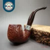 Savinelli Club 614 Sandblasted Bent Billiard Estate Briar Pipe, Italian Estates