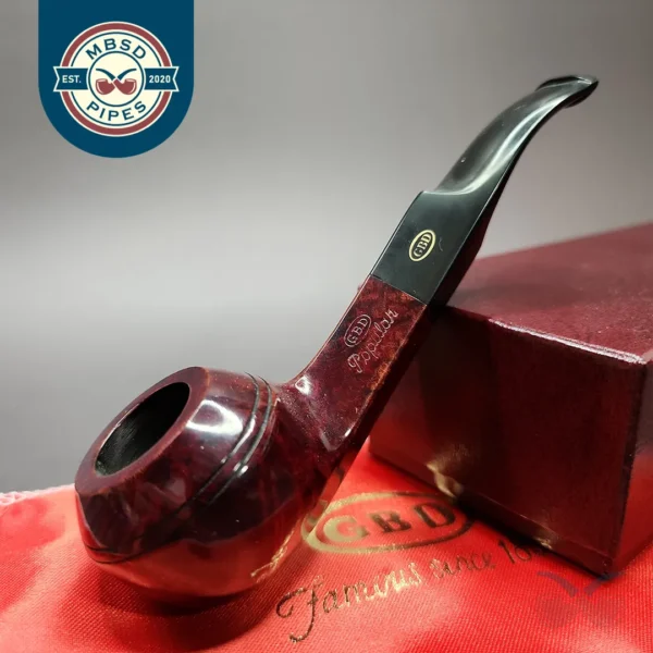 GBD Popular 56071 Smooth Bent Bulldog Estate Briar Pipe, Unsmoked