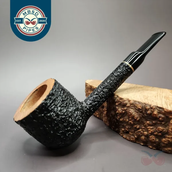 Neal Monier Rusticated Pot Handmade Briar Pipe, Unsmoked