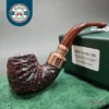 Peterson 2024 Christmas Pipe 221 Rusticated Bent Billiard Briar Pipe, FT, New