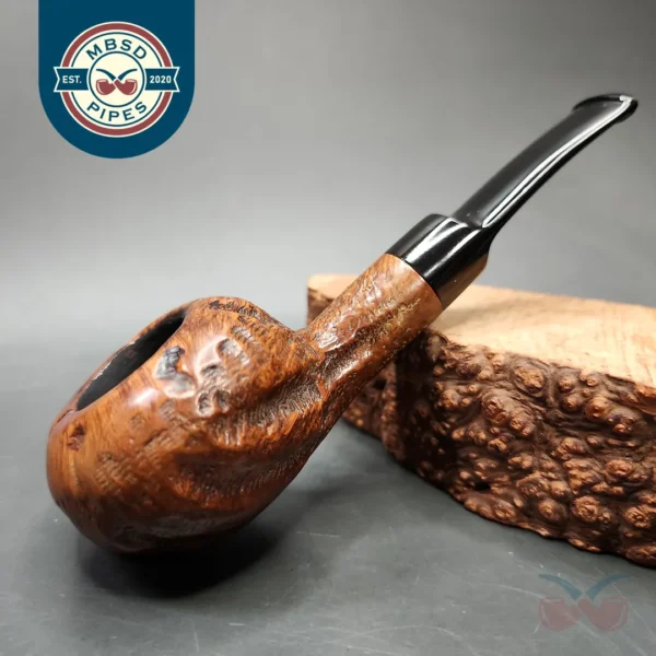 Custombilt Rusticated Bullcap Estate Briar Pipe, American Estates