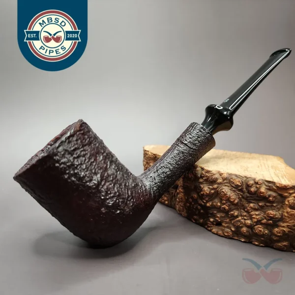 Hilson Viva 108 Sandblasted Stack Estate Briar Pipe, Belgian Estates