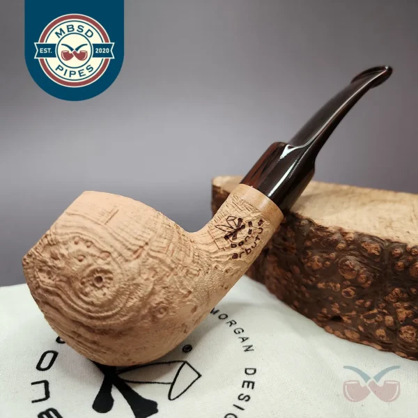 Morgan Bones Arbutus Sandblasted Apple Strawberry Briar Pipe, New