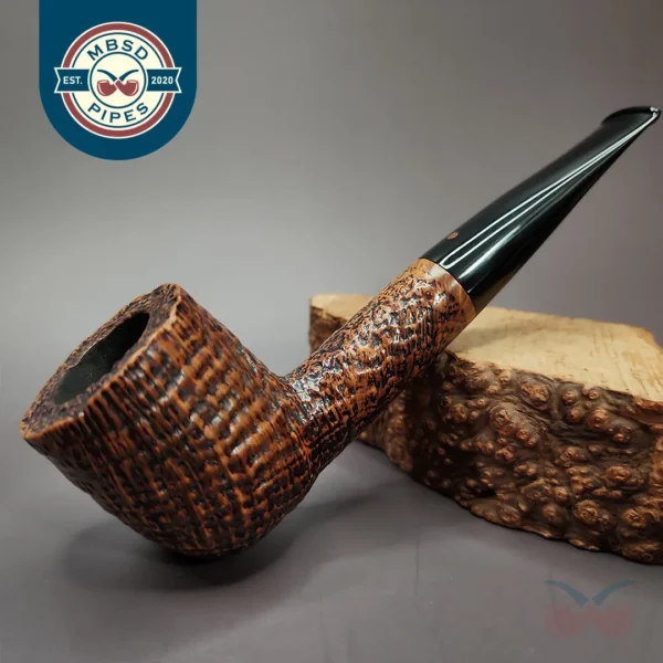 Ser Jacopo S1 Sandblasted Billiard Estate Briar Pipe, Italian Estates