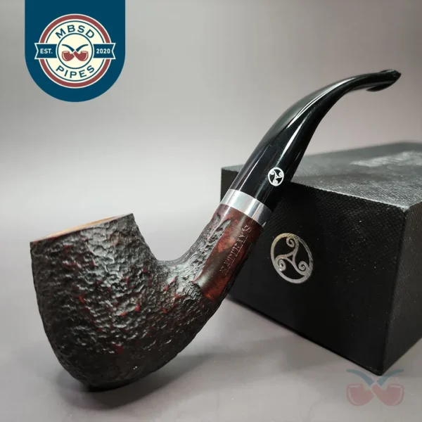 Rattray's Craggy Root 59 Rusticated Bent Billiard Estate Briar Pipe, Unsmoked, 9mm