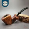 Unknown Partially Sandblasted Freehand Estate Briar Pipe, Danish Estates
