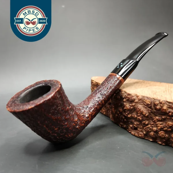 Sasieni 4 Dot Ruff Root Dark Sandblasted Dublin Estate Briar Pipe, French Estates