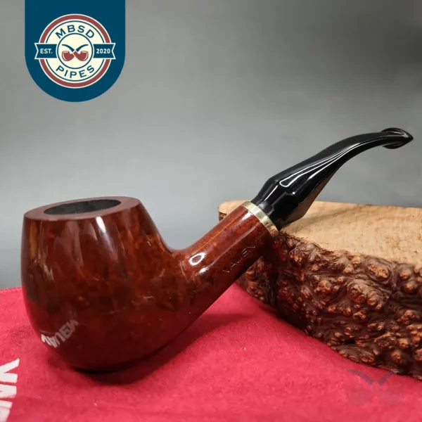 Vauen 6861 Smooth Bent Brandy Estate Briar Pipe, Unsmoked, 9mm