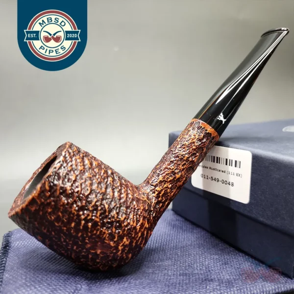 Savinelli Hercules 111 EX Rusticated Straight Billiard Briar Pipe, New