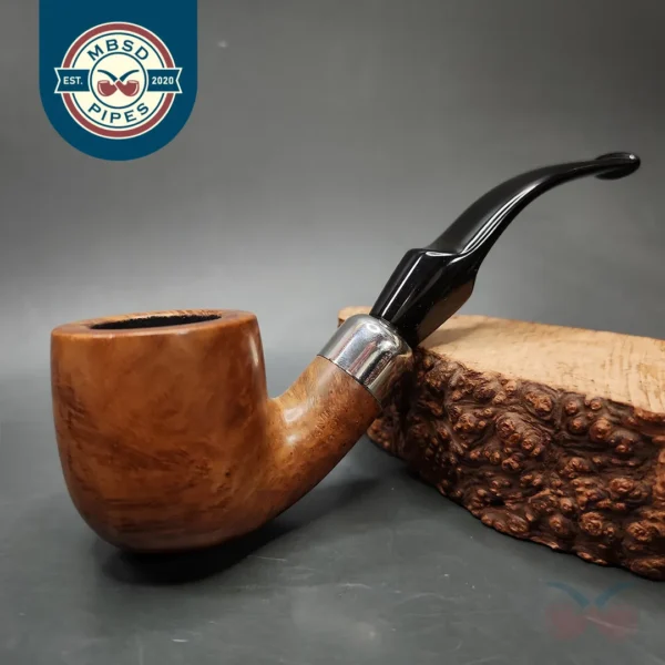 Savinelli Dry System 2622 Smooth Bent Pot Estate Briar Pipe, Italian Estates