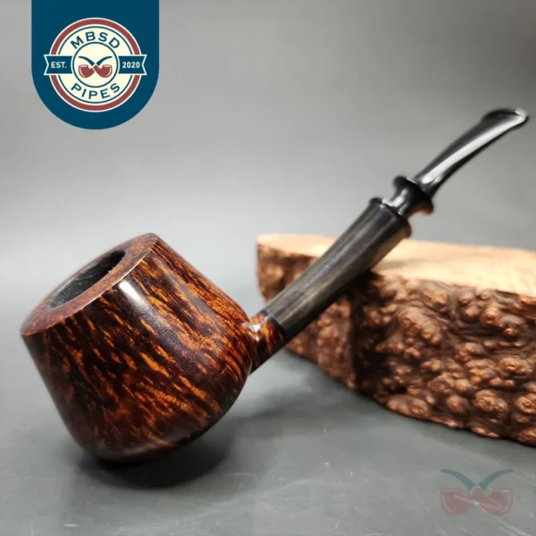 Vitale Smooth Pot w/ Horn (Sun) Handmade Briar Pipe, New