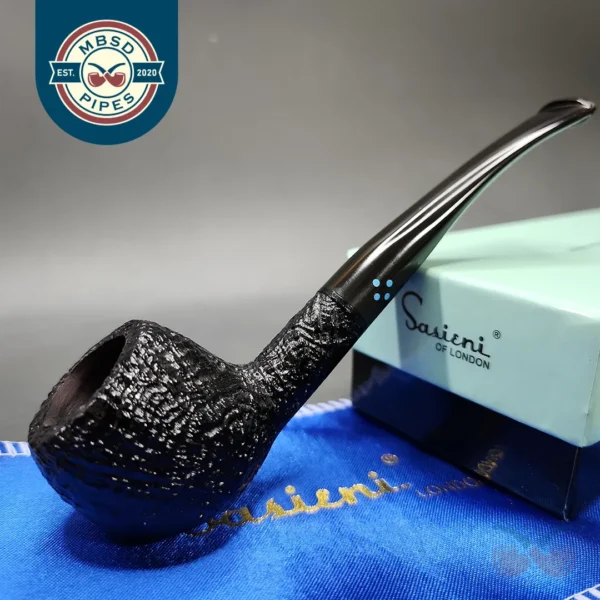 Sasieni 4 Dot Ruff Root Dark Prince Estate Briar Pipe, Unsmoked