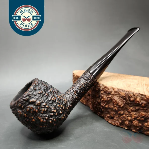 Savinelli Capri Root Briar 207 Rusticated Apple Estate Briar Pipe, Italian Estates