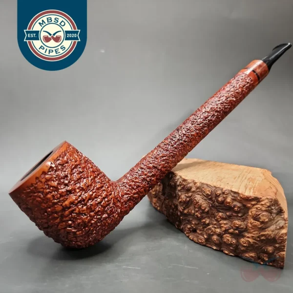 Ser Jacopo 2 X Maxima Long Rusticated Lovat Estate Briar Pipe, Italian Estates