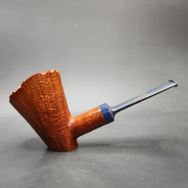 Sebastian Heck Sandblasted Poker Handmade Briar Pipe, New - Image 3