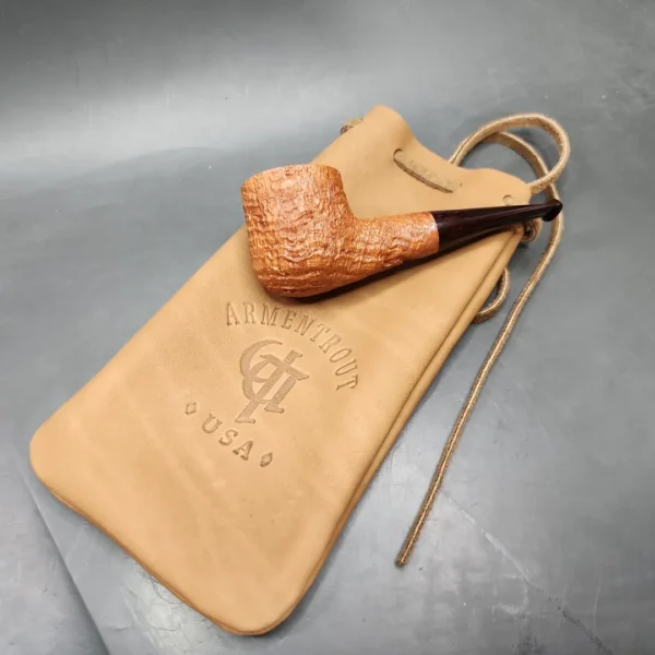 Nathan Armentrout Sandblasted Shape 55 Handmade Briar Pipe, Unsmoked - Image 3
