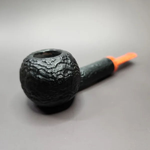 Sebastian Heck Sandblasted Tomato w/ Second Stem Handmade Briar Pipe, New - Image 3