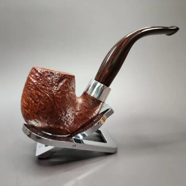 Savinelli Club 614 Sandblasted Bent Billiard Estate Briar Pipe, Italian Estates - Image 3