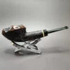 Nathan Armentout Sandblasted Bullcap w/ Boxwood Handmade Briar Pipe, New - Image 3