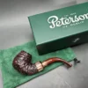 Peterson 2024 Christmas Pipe 221 Rusticated Bent Billiard Briar Pipe, FT, New - Image 3