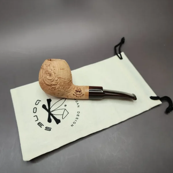 Morgan Bones Arbutus Sandblasted Apple Strawberry Briar Pipe, New - Image 3