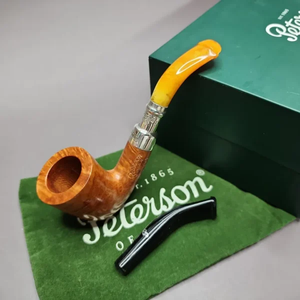 Peterson Amber Spigot D16 Smooth Dublin Estate Briar Pipe, Unsmoked - Image 3