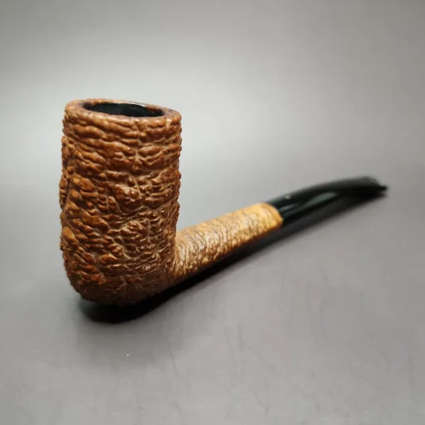 Savinelli Punto Oro Corallo 130 KS Rusticated Stack Estate Briar Pipe, Italian Estates - Image 3