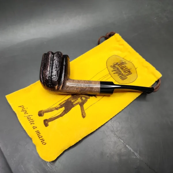 Mastro Geppetto Sandblasted Fluted Billiard Estate Briar Pipe, Unsmoked - Image 3