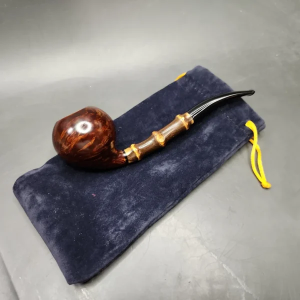 HS Studio Signature Bamboo Acorn Estate Briar Pipe, Unsmoked - Image 3