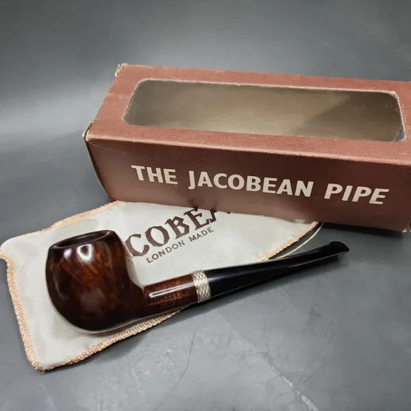 Jacobean Original by Les Wood Smooth Apple Estate Briar Pipe, Unsmoked - Image 3