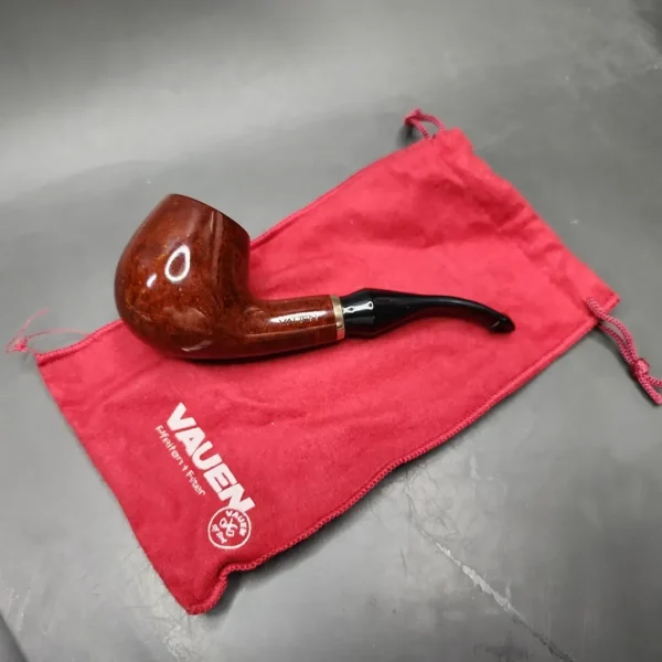 Vauen 6861 Smooth Bent Brandy Estate Briar Pipe, Unsmoked, 9mm - Image 3