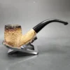 Kiko Rusticated Bent Billiard Estate African Block Meerschaum, Other Estates - Image 3