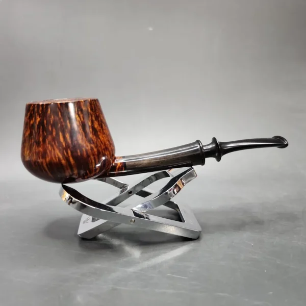Vitale Smooth Pot w/ Horn (Sun) Handmade Briar Pipe, New - Image 3